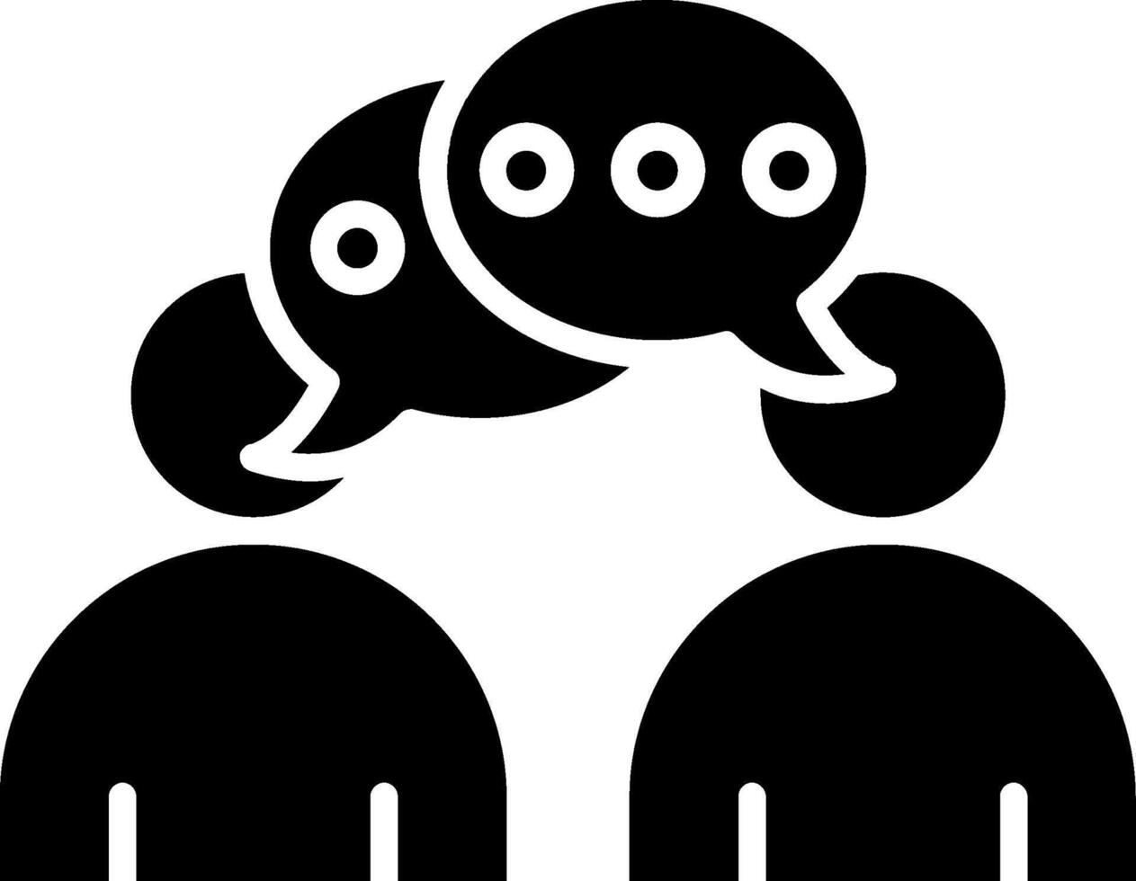 Discussion Glyph Icon vector