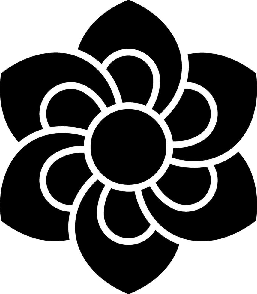 Jasmine Glyph Icon vector
