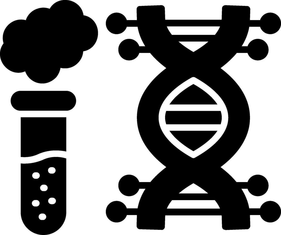 Dna Glyph Icon vector