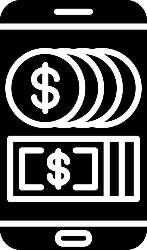 Mobile Phone Glyph Icon vector