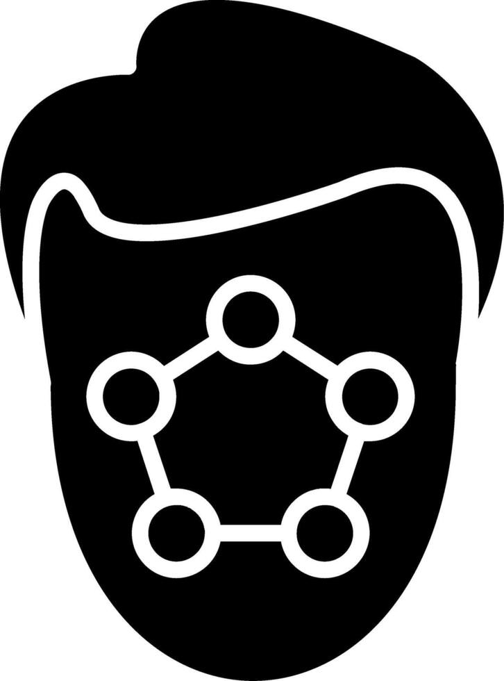 Face Scanner Glyph Icon vector