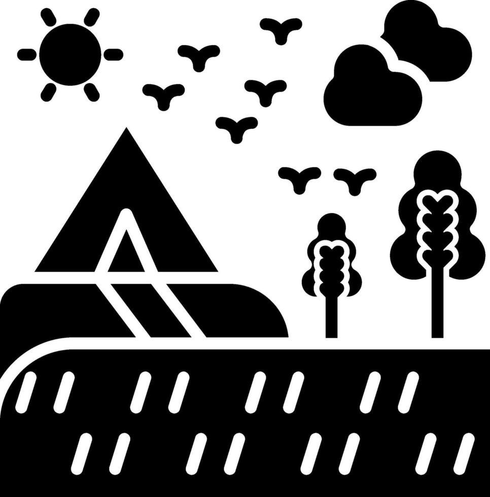 Pathway Glyph Icon vector
