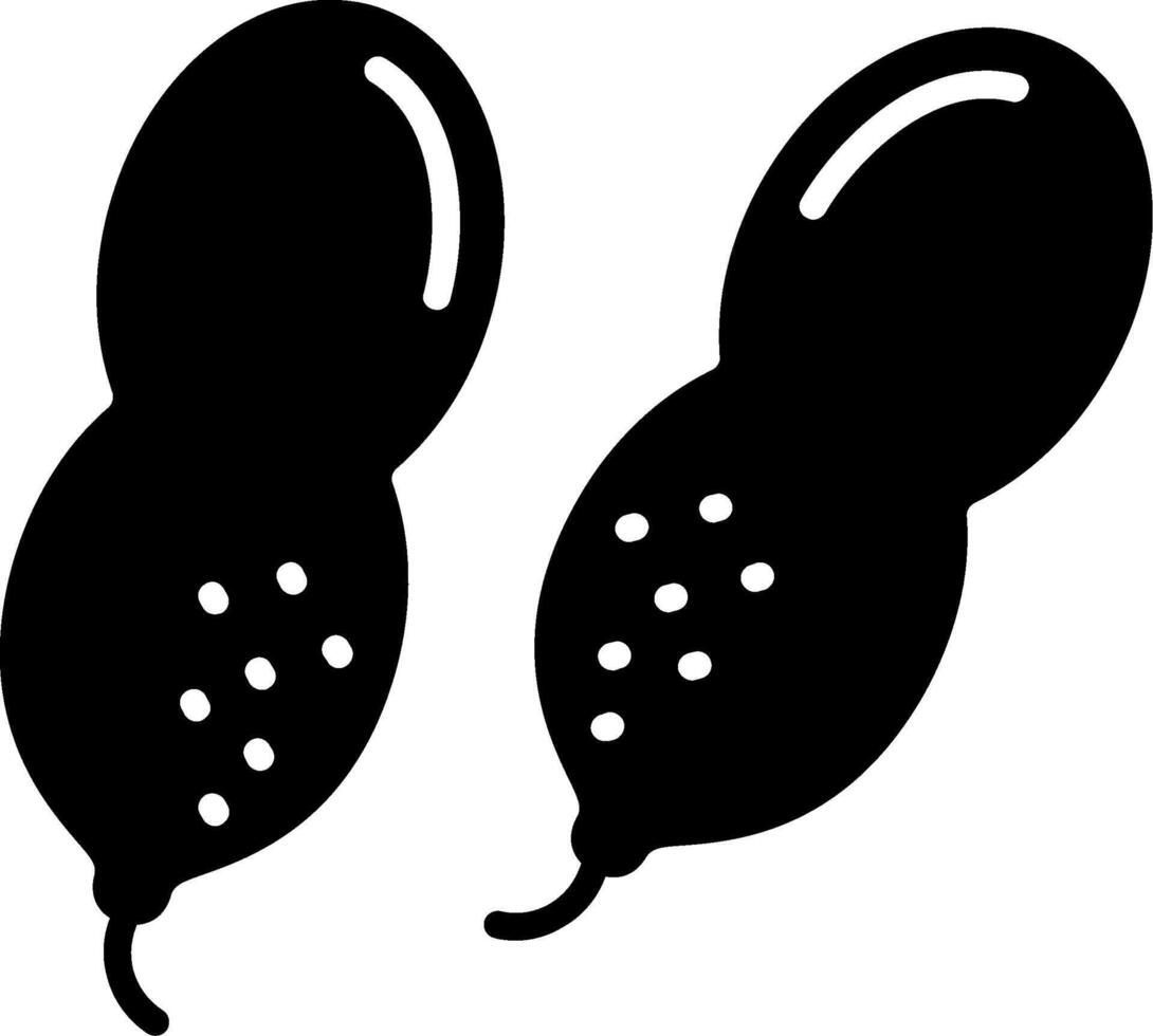 Peanut Glyph Icon vector