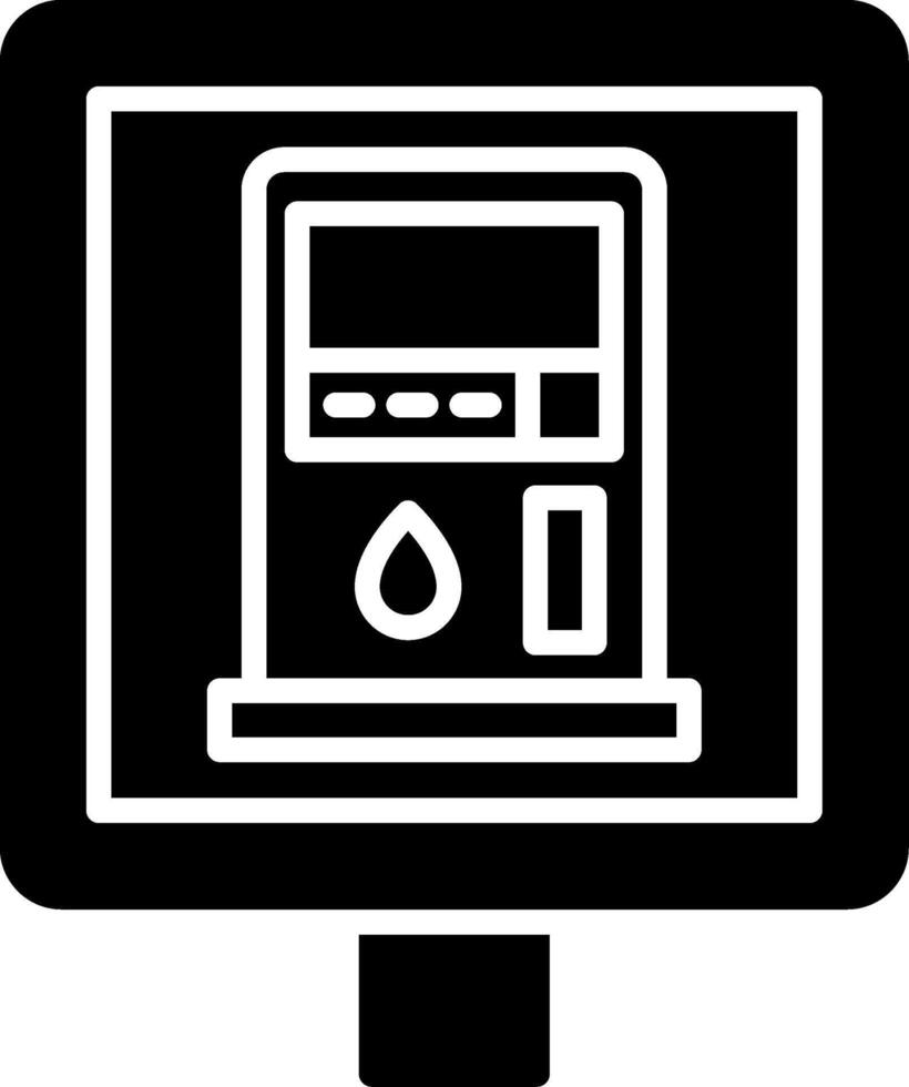 Petrol Station Glyph Icon vector
