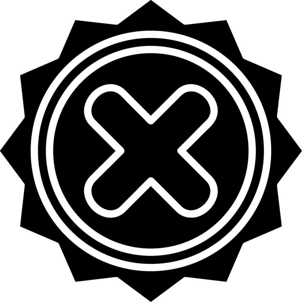 Rejected Glyph Icon vector
