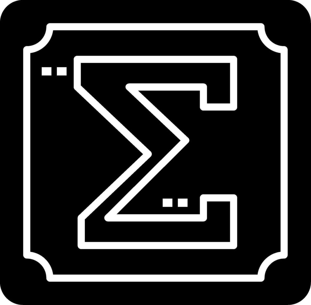 Summation Glyph Icon vector
