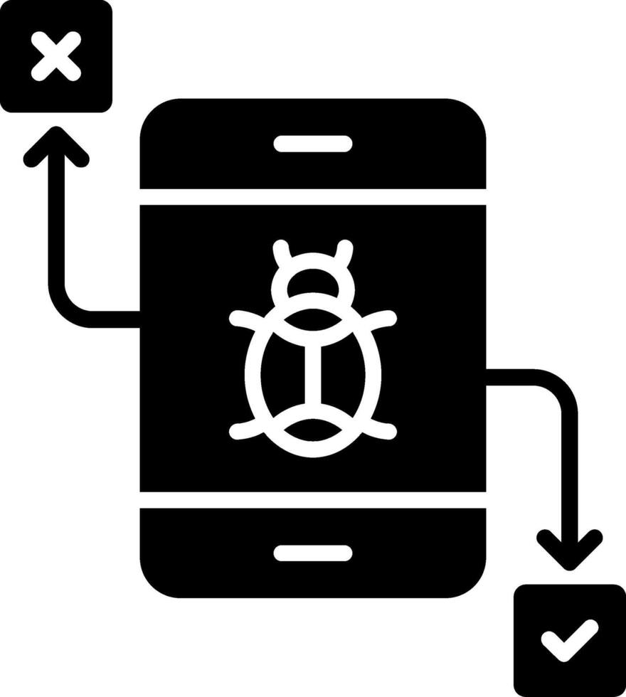 Testing Glyph Icon vector