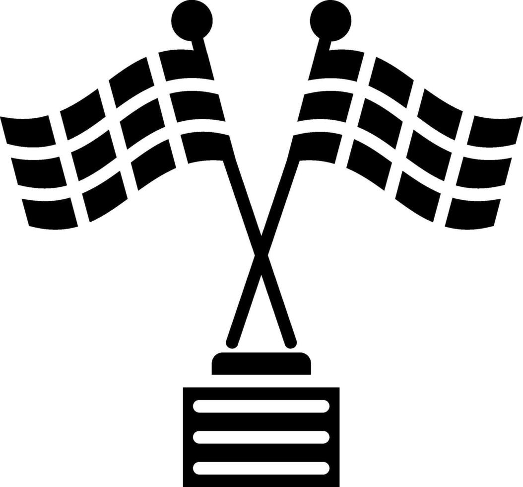Race Flag Glyph Icon vector