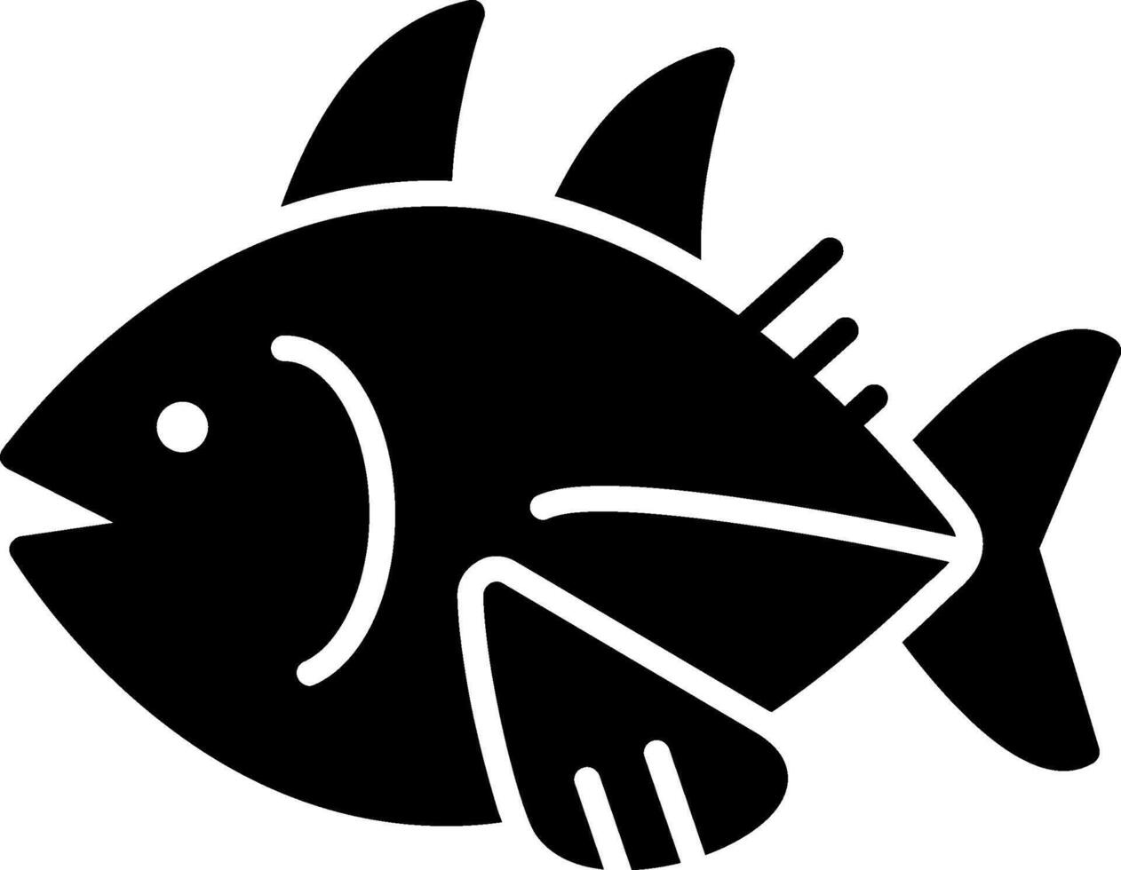 Tuna Glyph Icon vector
