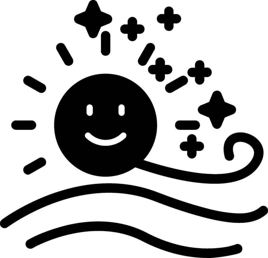 Sun Glyph Icon vector