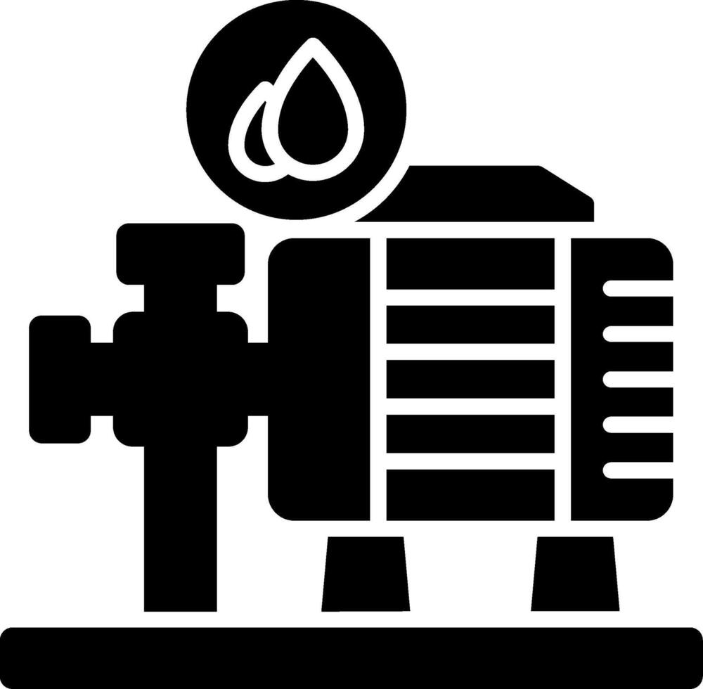 Water Pump Glyph Icon vector