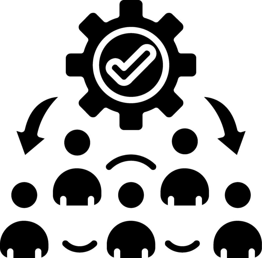 Teamwork Glyph Icon vector