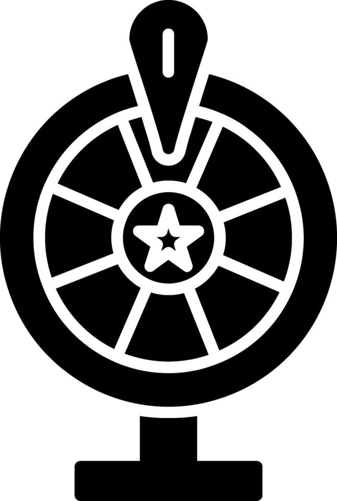 Wheel Of Fortune Glyph Icon vector