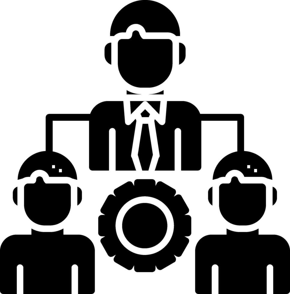 Team Structure Glyph Icon vector