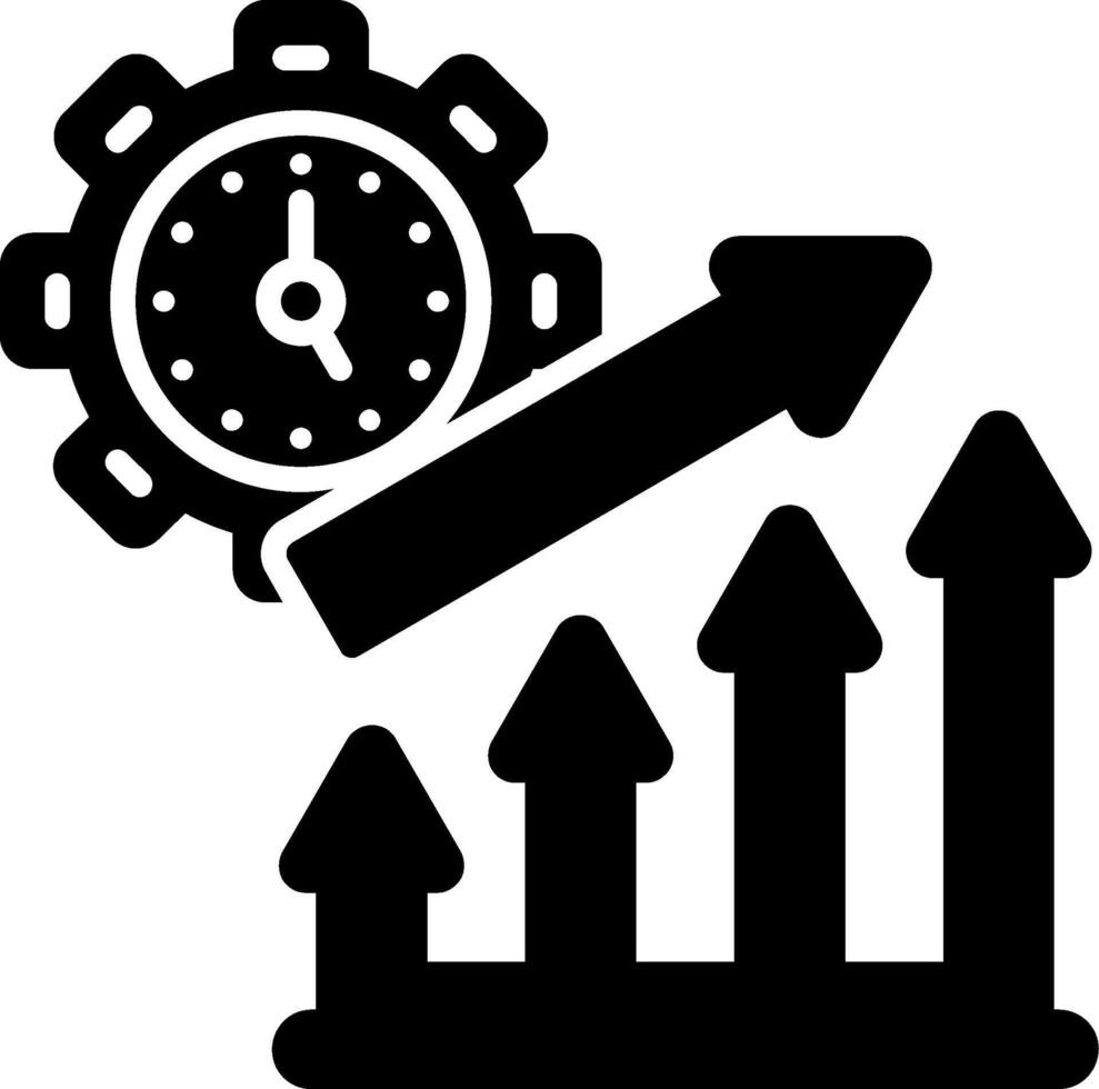Time To Market Glyph Icon vector