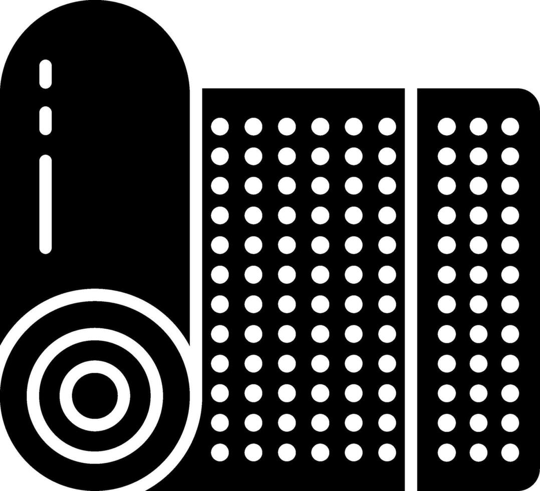 Yoga Mat Glyph Icon vector