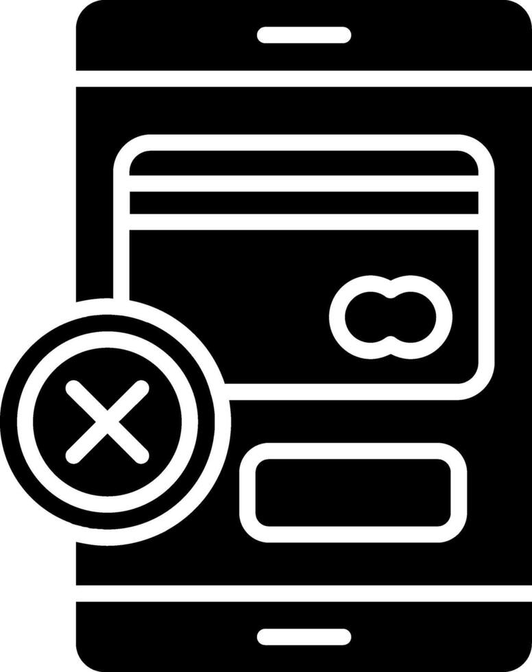 Blocked Glyph Icon vector