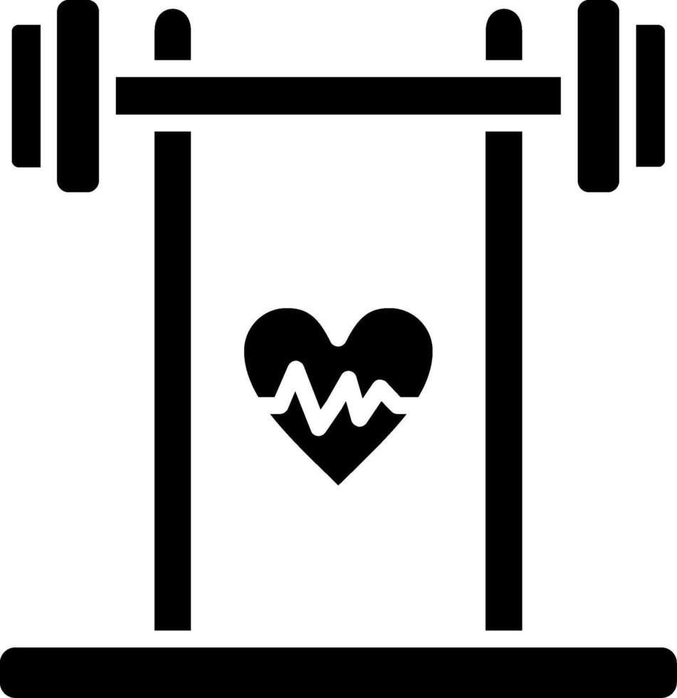 Barbell Glyph Icon vector