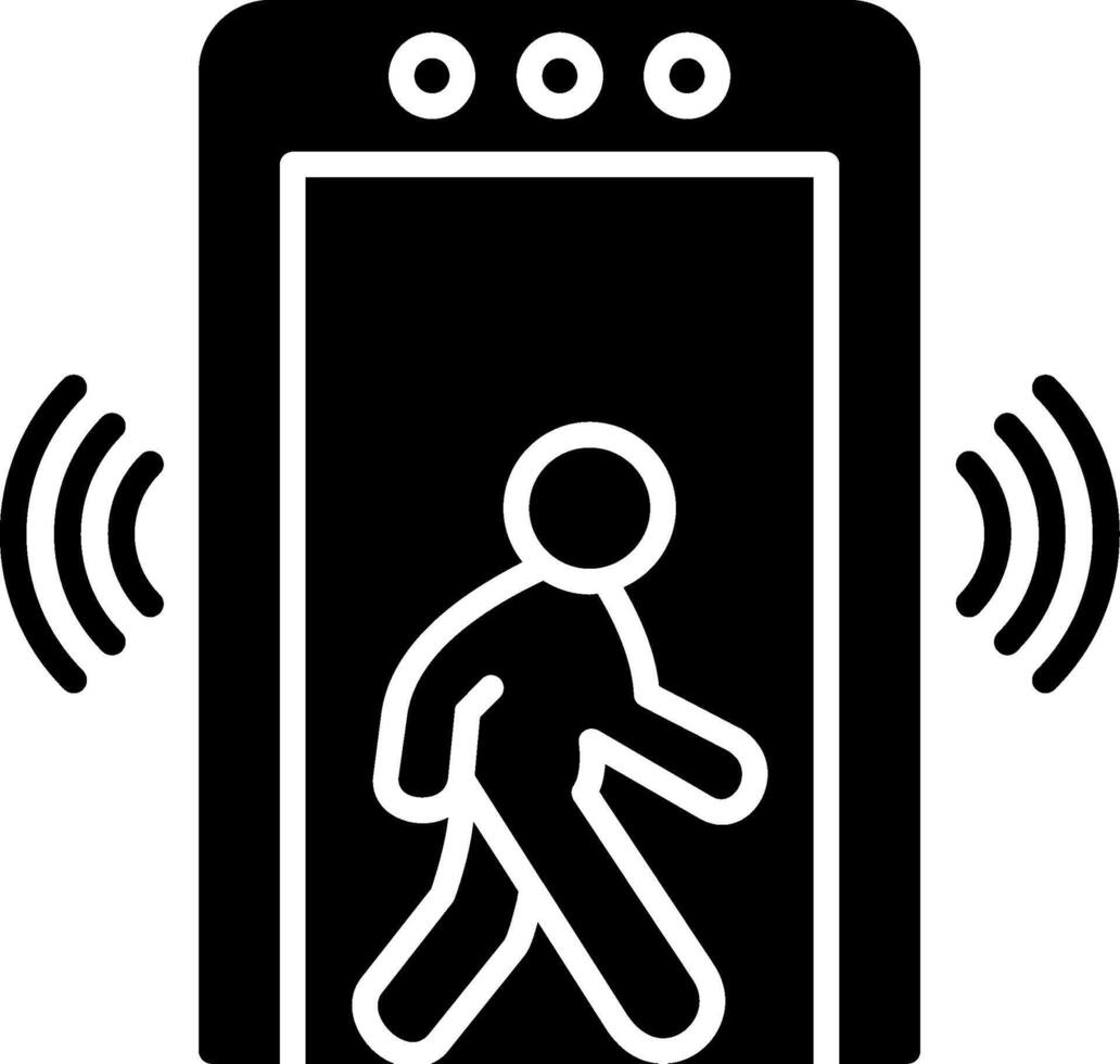 Body Scanner Glyph Icon vector