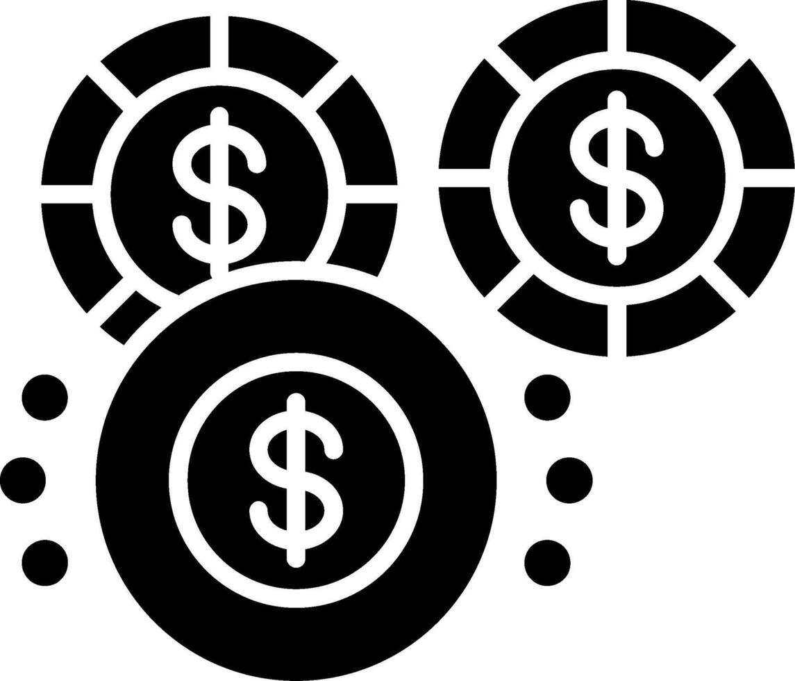 Coin Glyph Icon vector