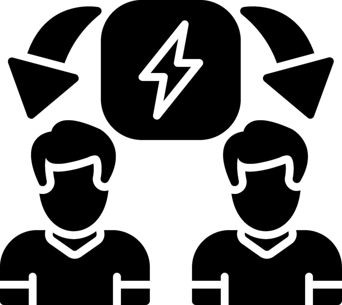 Conflict Resolution Glyph Icon vector