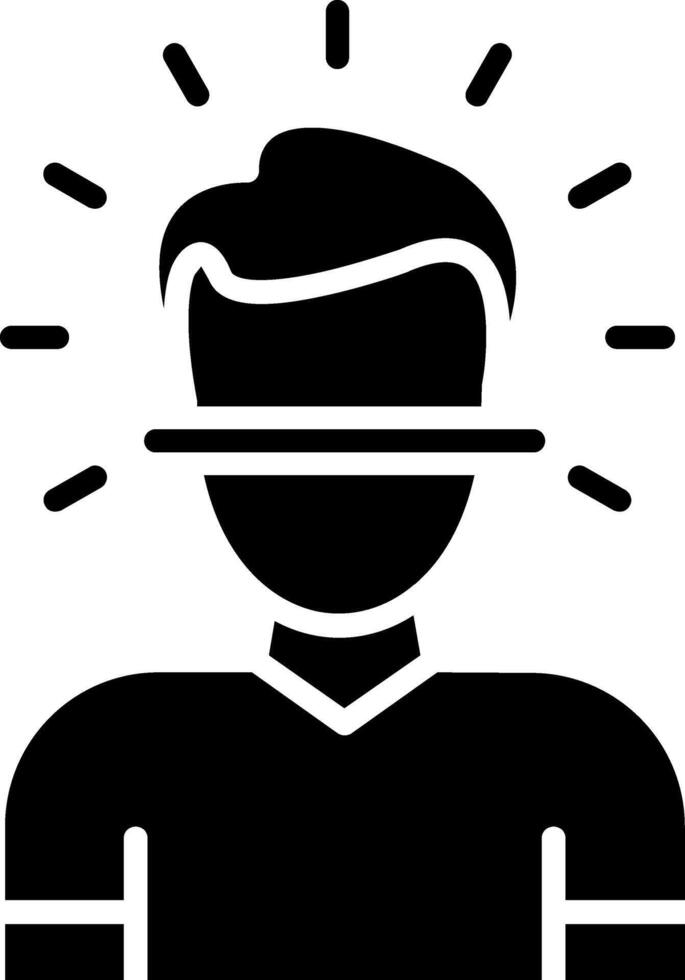 Face Id Glyph Icon vector
