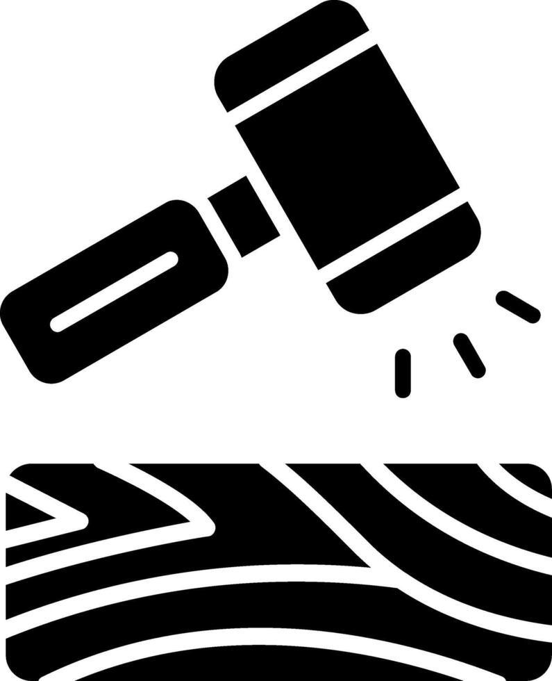 Hammer Glyph Icon vector