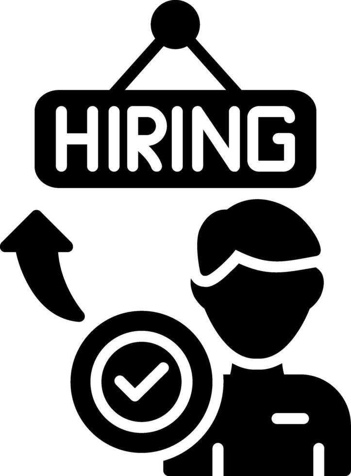 Hiring Glyph Icon vector