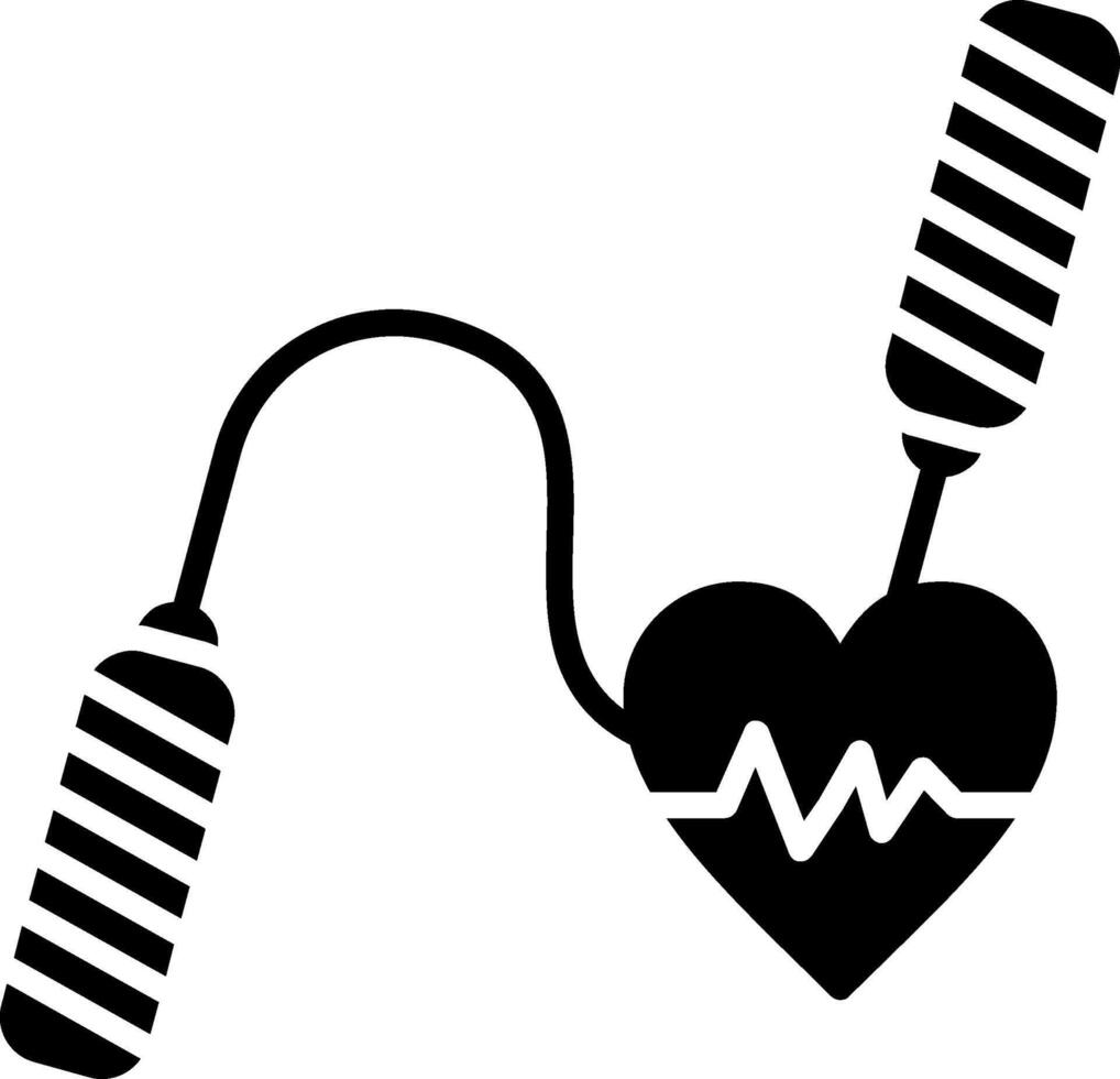 Jumping Rope Glyph Icon vector