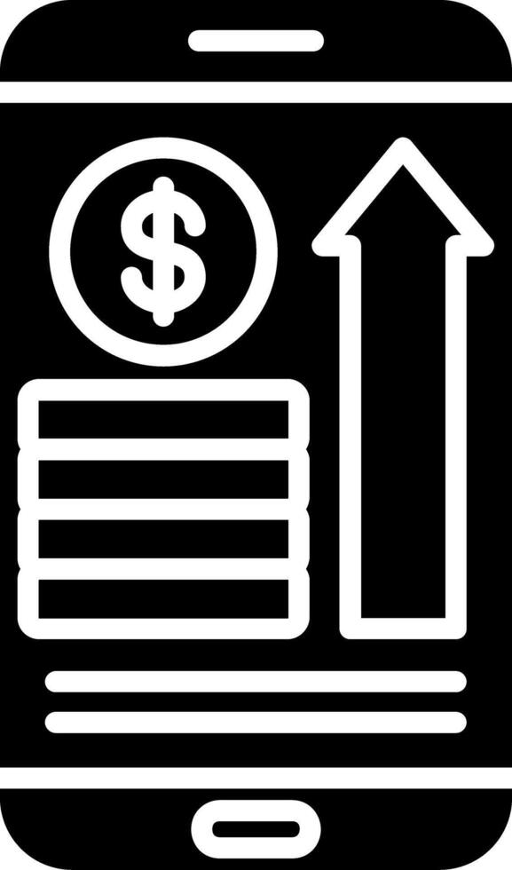 Growth Glyph Icon vector