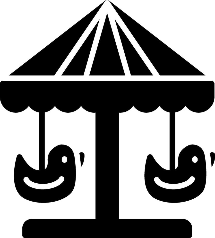 Merry Go Round Glyph Icon vector