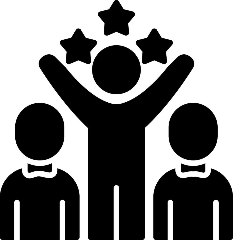 Leadership Glyph Icon vector