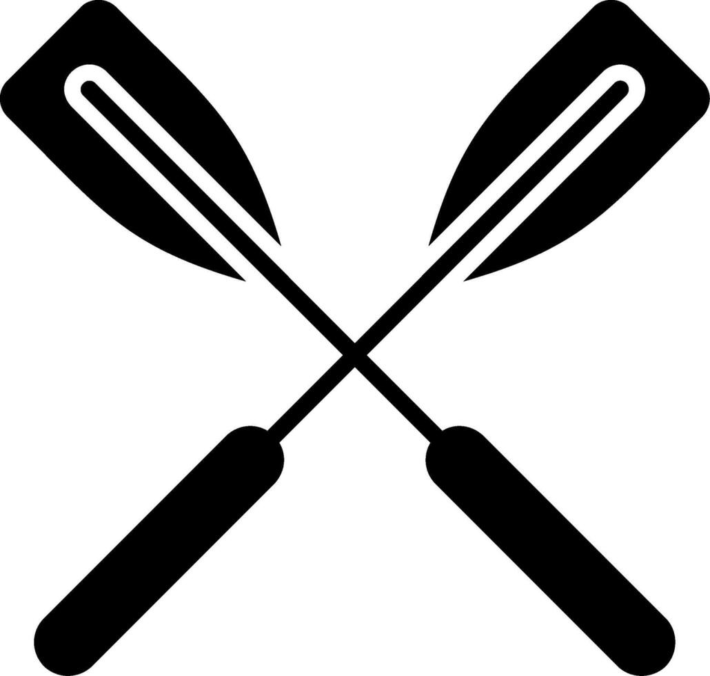 Oars Glyph Icon vector