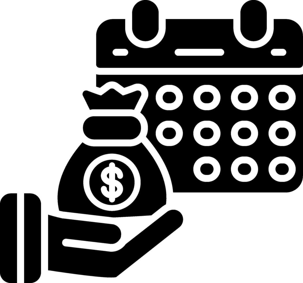 Salary Glyph Icon vector
