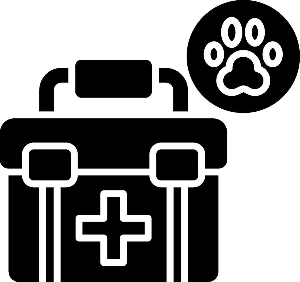 Aid Kit Glyph Icon vector