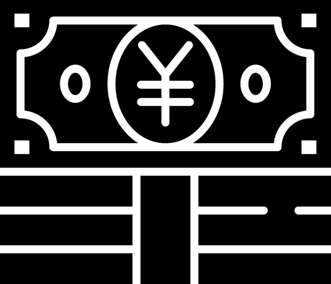 Yen Glyph Icon vector