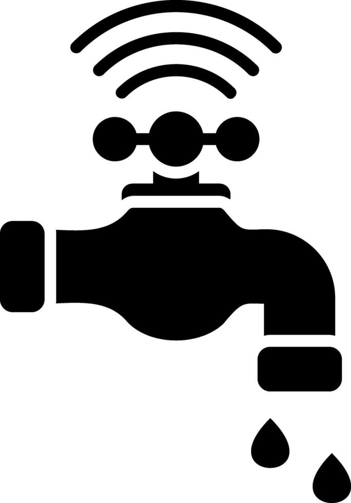 Water Tap Glyph Icon vector