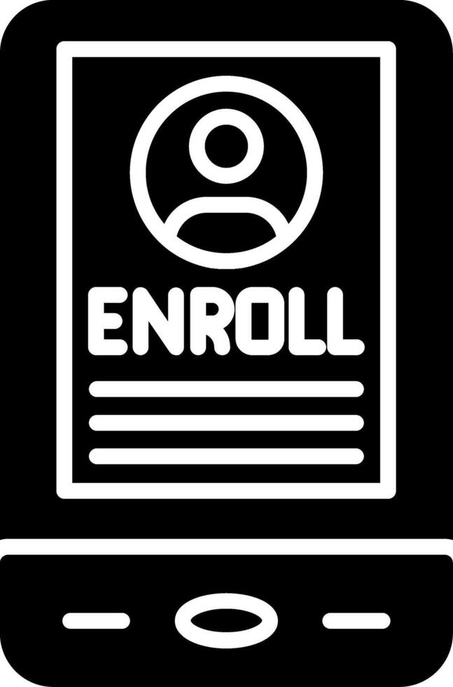 Enroll Glyph Icon vector