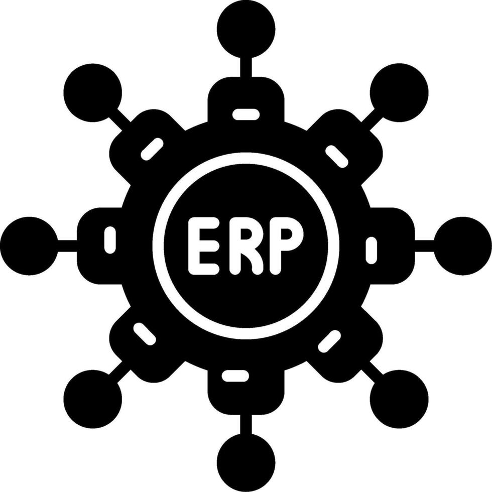 Erp Glyph Icon vector