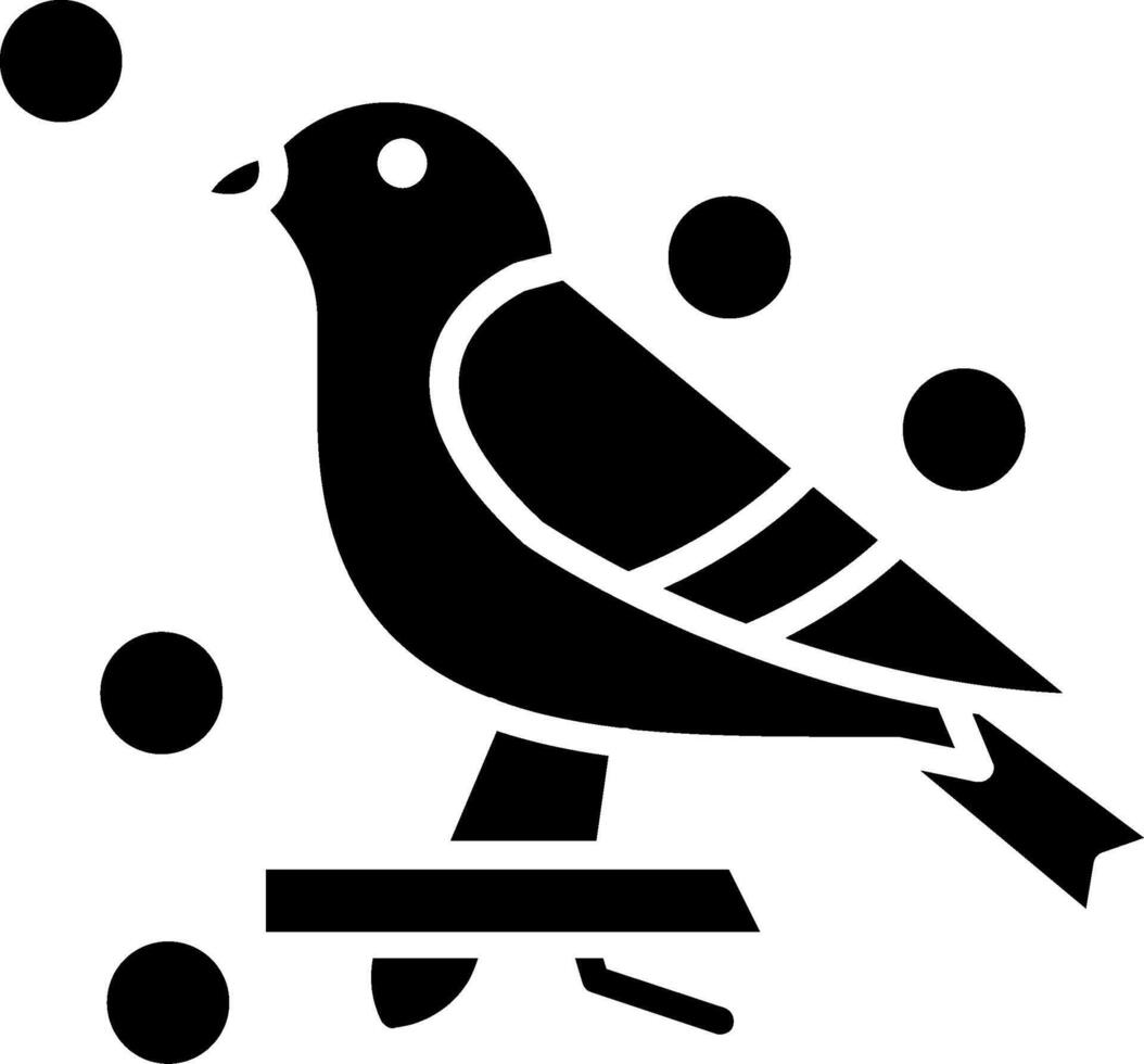Bird Glyph Icon vector
