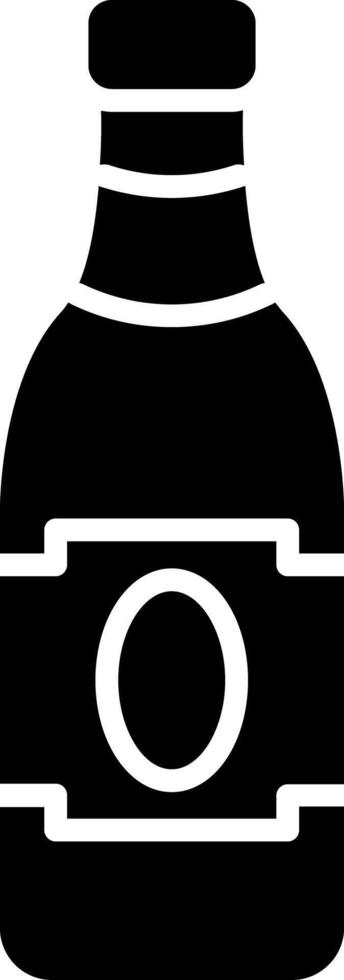 Beer Bottle Glyph Icon vector