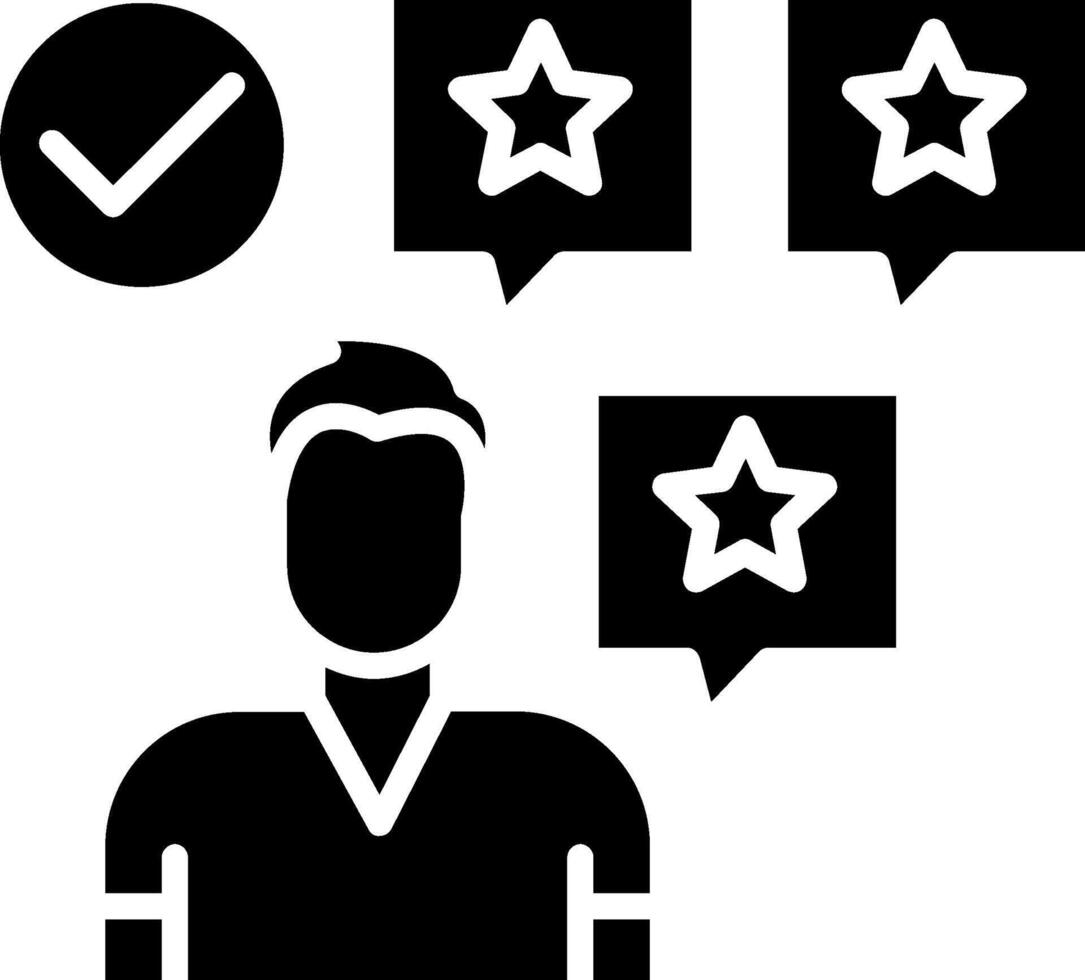 Feedback Glyph Icon vector