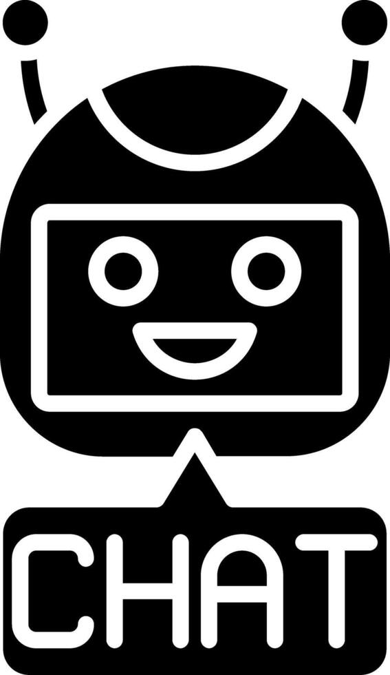 Bot Glyph Icon vector