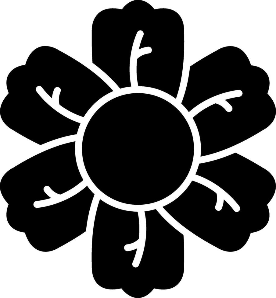 Hibiscus Glyph Icon vector