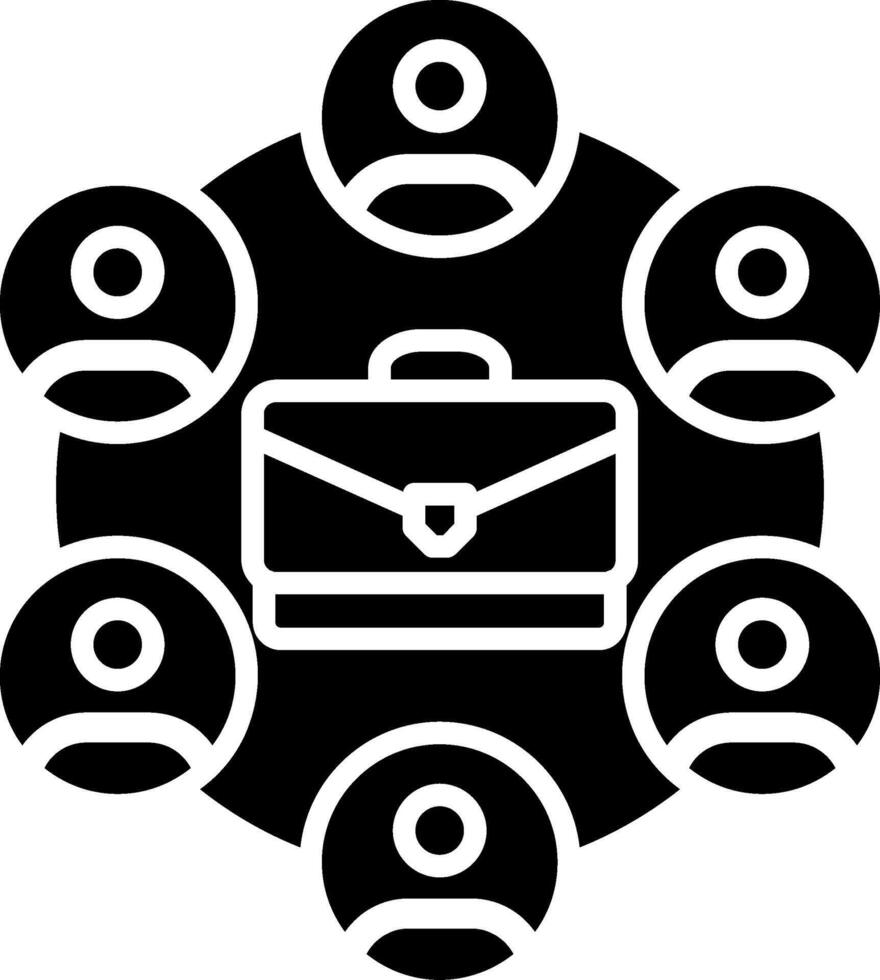 Job Rotation Glyph Icon vector