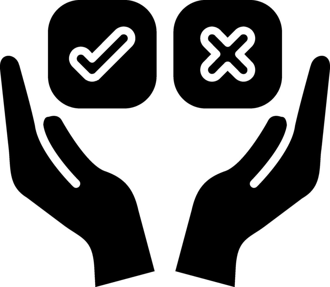 Decision Making Glyph Icon vector