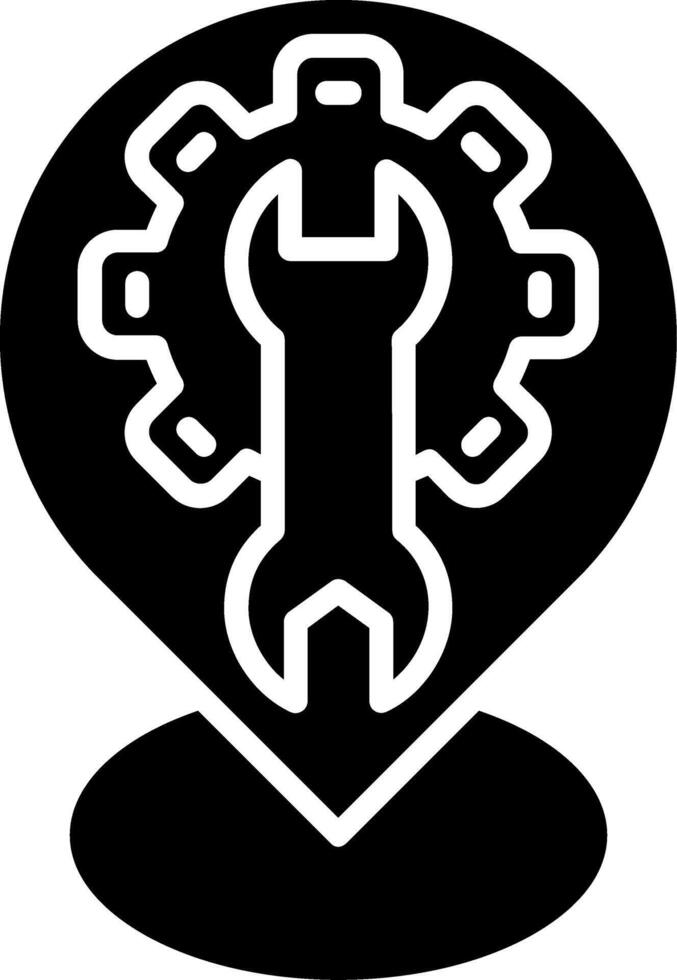 Location Pin Glyph Icon vector