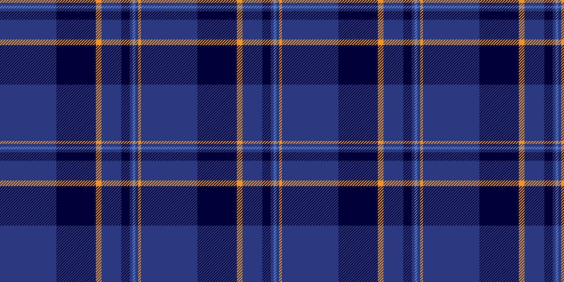 Drawing check textile background, dining room texture seamless plaid. Artistic pattern tartan fabric in blue and dark colors. vector