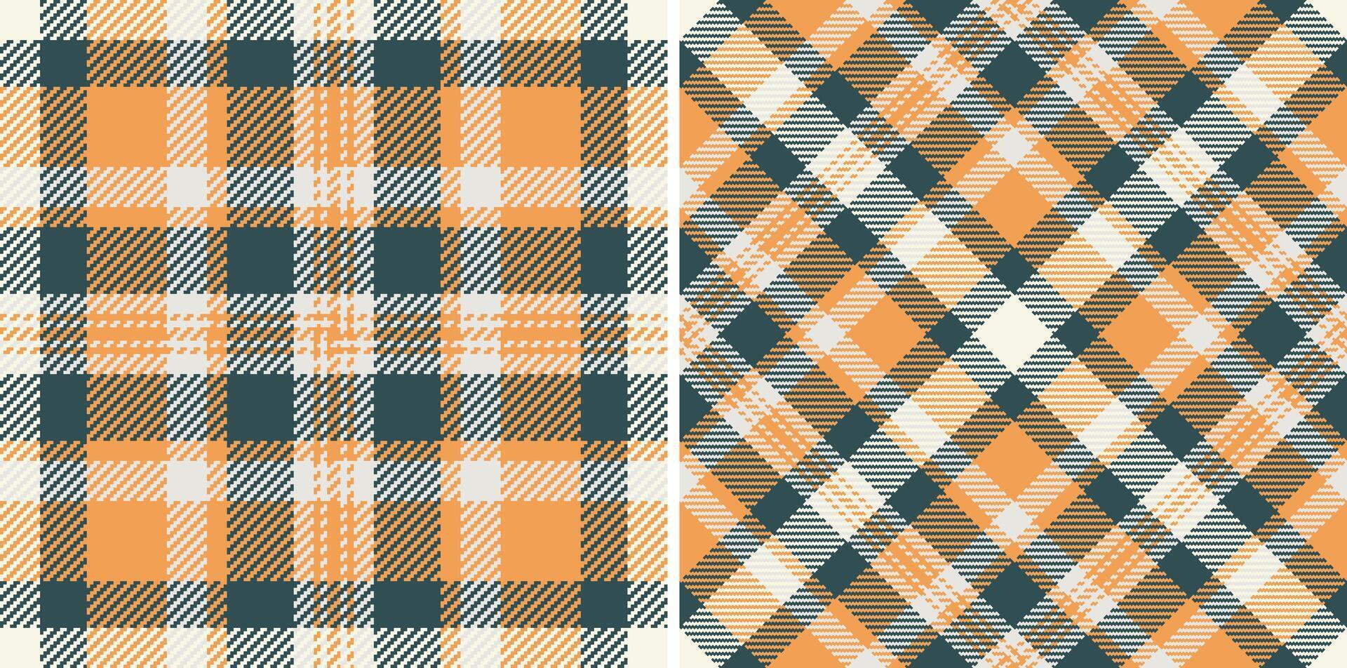 plaid tartan of pattern textile texture with a seamless background fabric check. Set in gold colors. Oktoberfest design clothing. vector