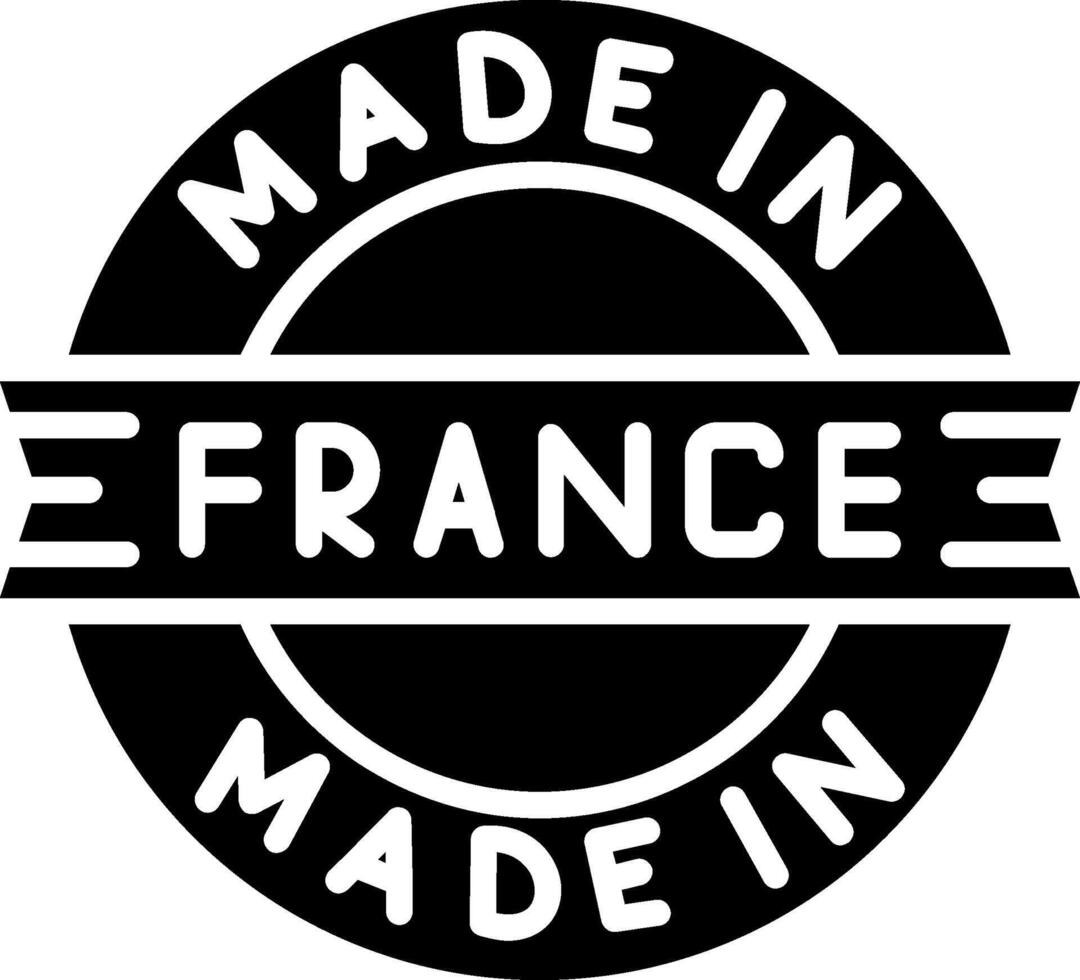 Made In France Glyph Icon vector
